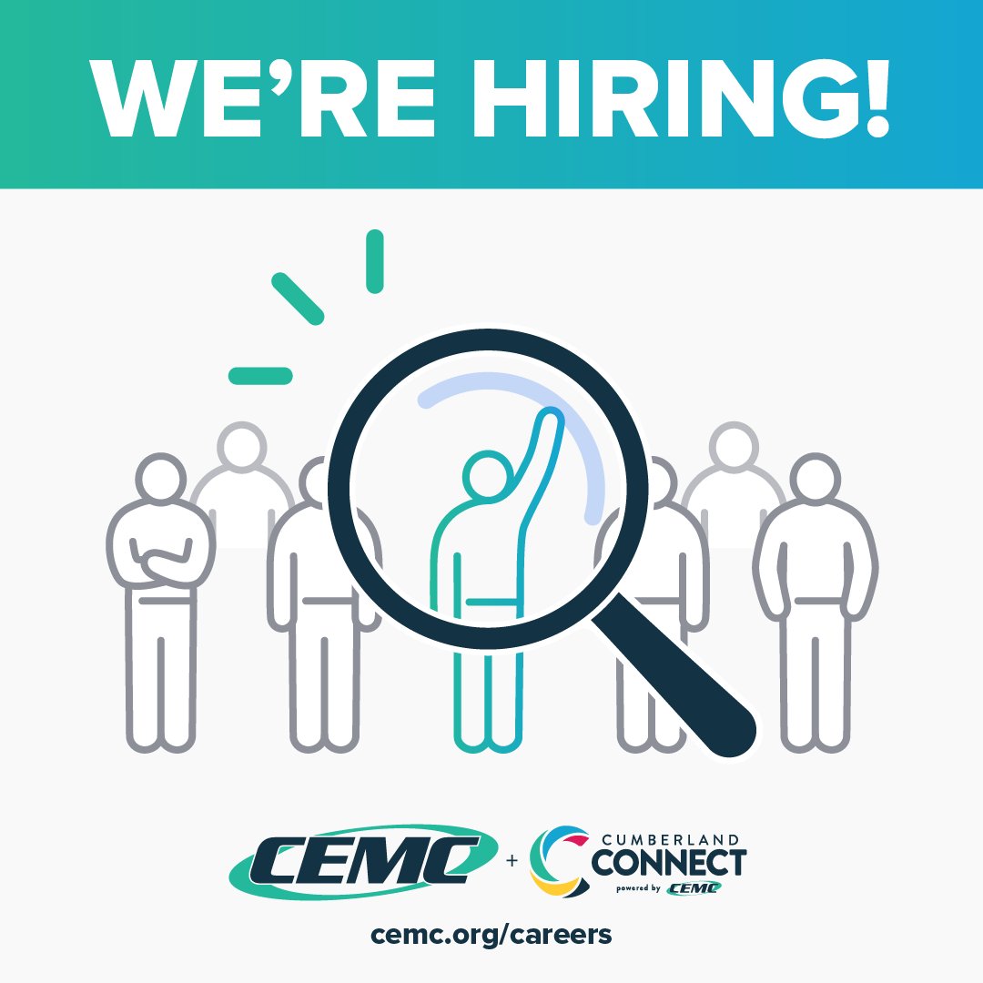 GetCCFiber's tweet photo. @CumberlandEMC / Cumberland Connect is accepting applications now through Thursday, May 28, 2026, for a Journeyman Lineman in our Springfield District. The Regular work schedule for this position is Monday – Friday 7:00 am – 3:30 pm.

Interested applicants may complete an electronic employment application via our company website https://t.co/tedGpvXCuY.

Details regarding this posting will be viewable on https://t.co/8GsqdslqMa and https://t.co/HQNvjO5Z5U.
