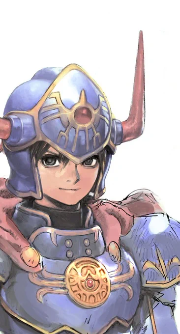 昔描いたドラクエ勇者(にちょっと手を入れた)