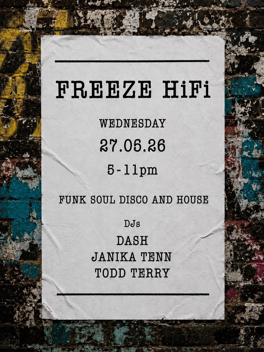Freeze_HiFi's tweet photo. Tonight Wednesday 27th May @djtoddterry @JanikaTenn Dash @Freeze_HiFi 82 Wood Street #Liverpool FREE Admission 5-11 https://t.co/7jR7XVTtLP