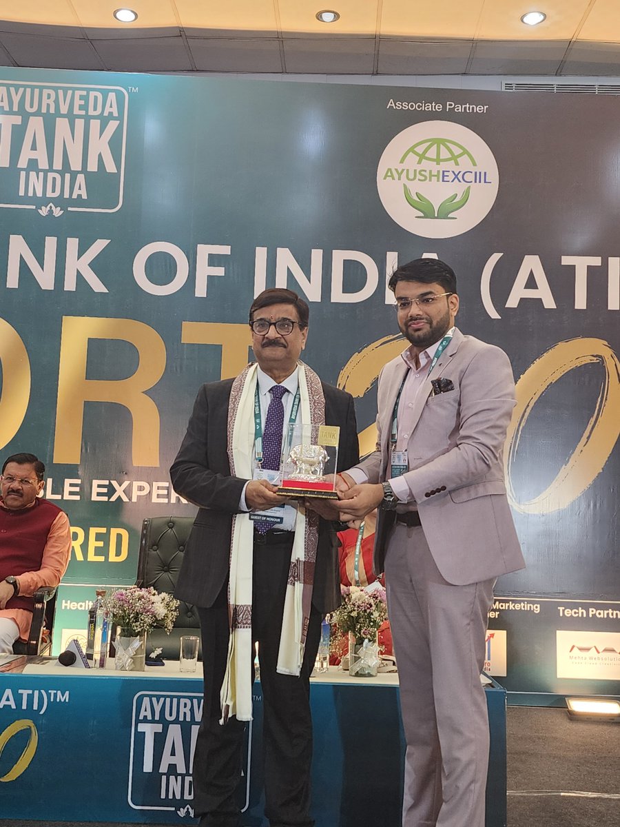 MMGUPTA's tweet photo. Honoured to address the Inaugural Session of the prestigious Ayurveda Tank India event alongside eminent personalities, distinguished industry leaders, healthcare experts, entrepreneurs, and policymakers who are contributing towards strengthening India’s Ayurveda and wellness ecosystem.

It was a privilege to share the stage with respected dignitaries including:

• Mr. Shyam Jaju – Ex-National Vice President, Bharatiya Janata Party (BJP)
• Rashmi Mishra Ji – Prabhari, BJP Purv Sainik Prakoshth, Delhi Pradesh

The discussions during the inaugural session reflected a collective vision for empowering Ayurveda, supporting MSMEs, encouraging innovation, and creating global opportunities for India’s traditional healthcare sector.
As President of the Chamber of Indian Micro Small and Medium Enterprises, I firmly believe that India’s wellness and Ayurveda industry has the strength to become a major pillar of economic growth, entrepreneurship, and employment generation.

My heartfelt gratitude to the organizers of Ayurveda Tank India, AYUSHEXCIL, and every esteemed speaker and participant for making this platform truly inspiring and impactful.

Together, let us continue working towards a healthier, stronger, and self-reliant India. 📷
#MukeshMohanGupta #CIMSME #AyurvedaTankIndia #Ayurveda #MSME #Healthcare #Innovation #Leadership #StartupIndia #Wellness #Entrepreneurship #AtmanirbharBharat #IndiaGrowth
