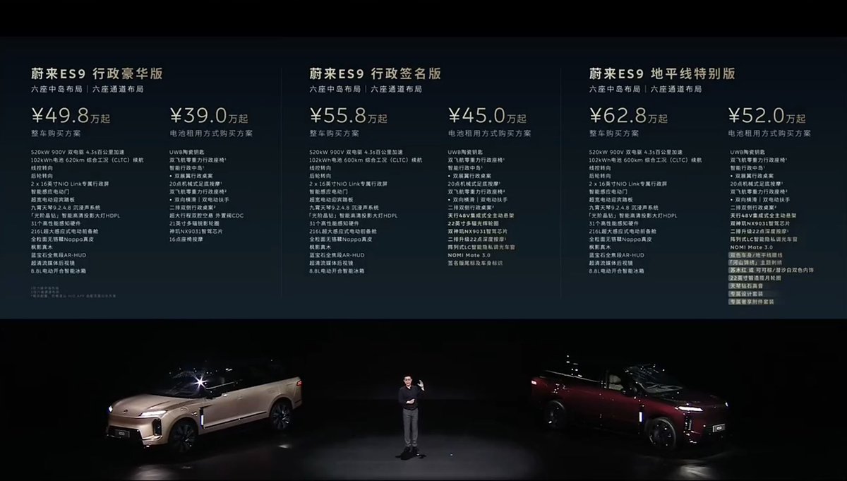 leixing77's tweet photo. Ok my guess was RMB10K over😂
The size of this thing with Li Bin standing next to it.😤
Deliveries start tomorrow, don’t think it’ll be too long before getting to 10K.
#NIOES9 https://t.co/QU4vzge3tN