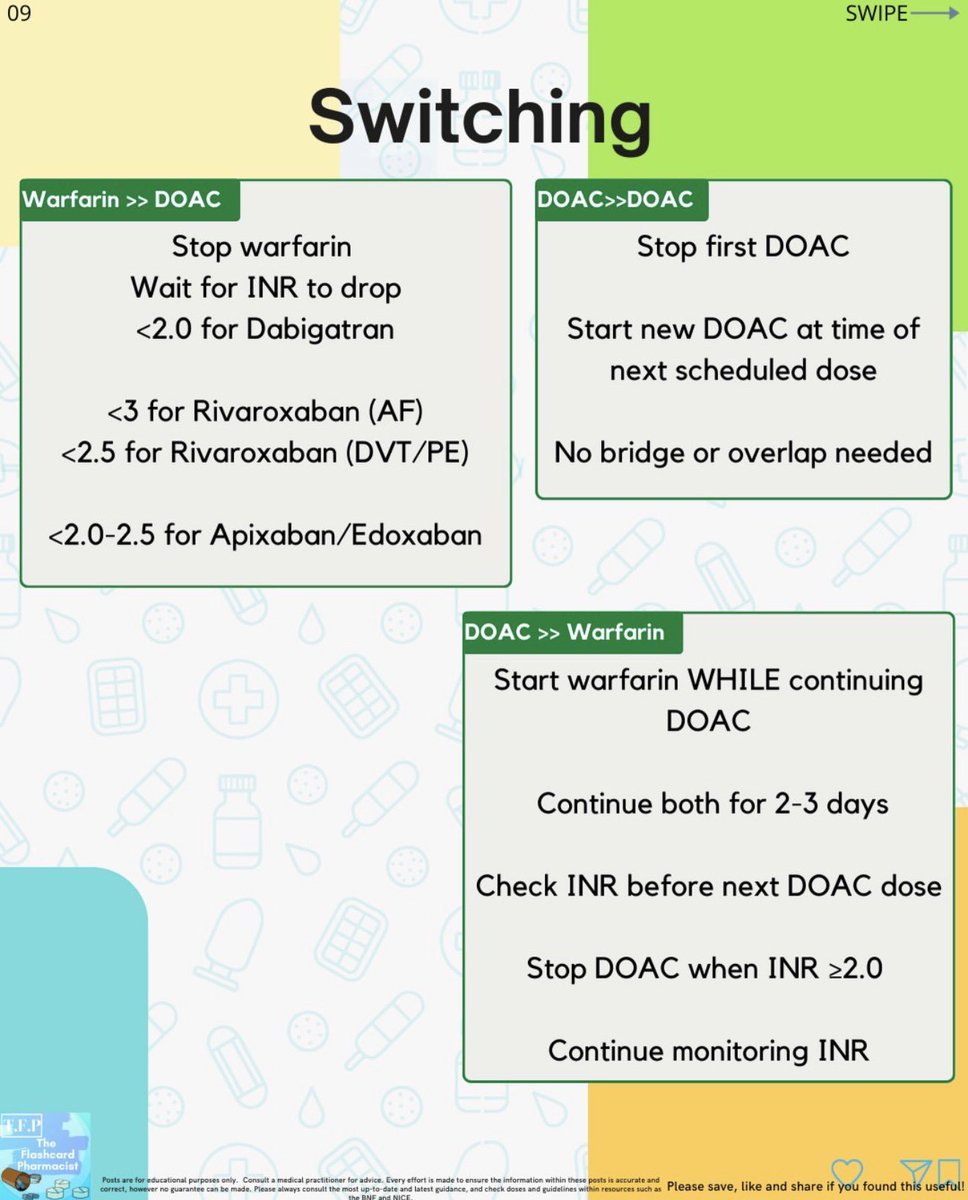 SayedSRahman1's tweet photo. Apixiban and guide for switch between other Anticoagulant
#DOAC https://t.co/nCMFObBEGq