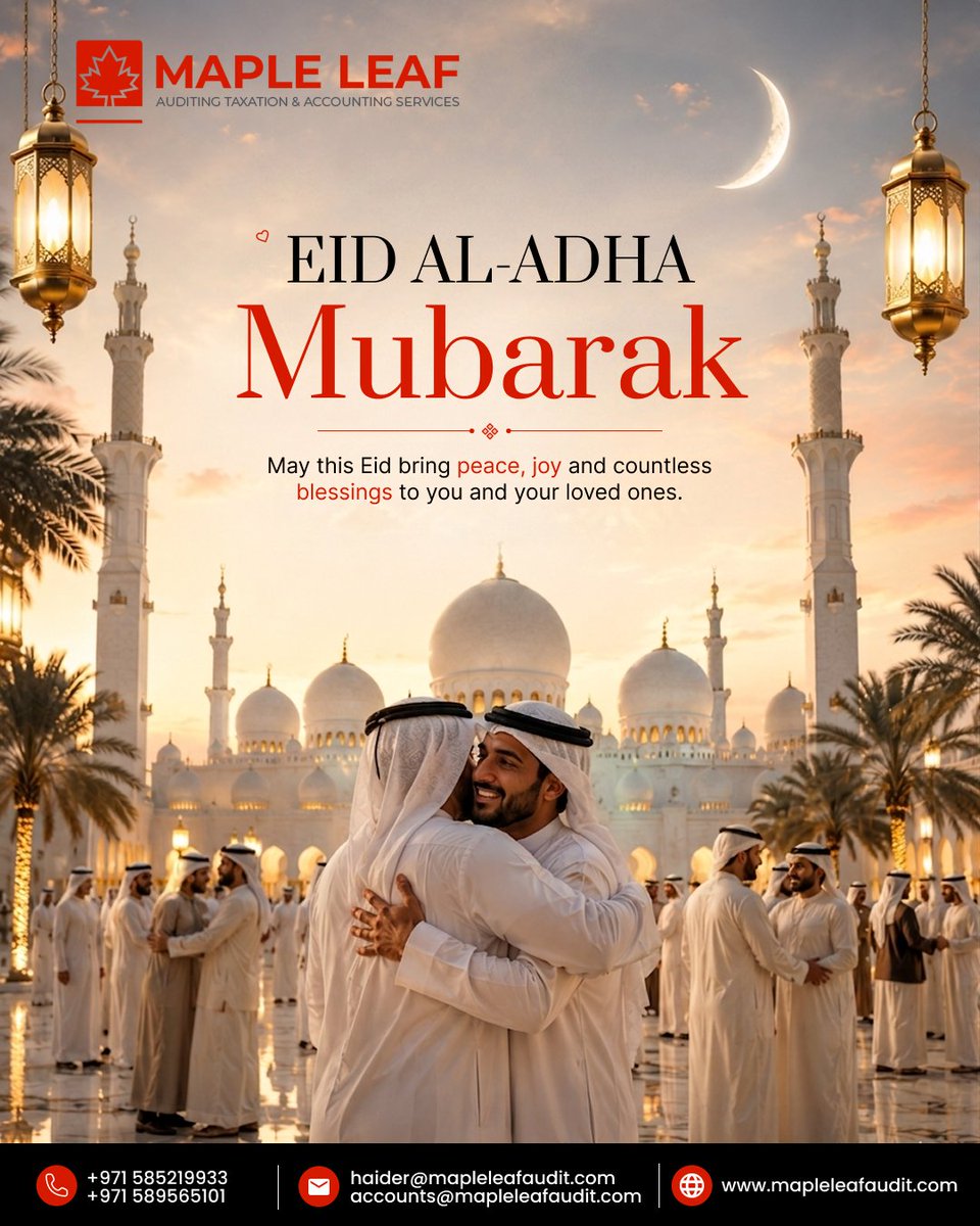 mapleleafaudit_'s tweet photo. 🌙✨ Wishing you peace, blessings, and prosperity on the blessed Day of Arafat &amp; Eid Al-Adha. Eid Mubarak from Maple Leaf Auditing Taxation &amp; Accounting Services 🤍🕌 https://t.co/bqZIfBr58Q