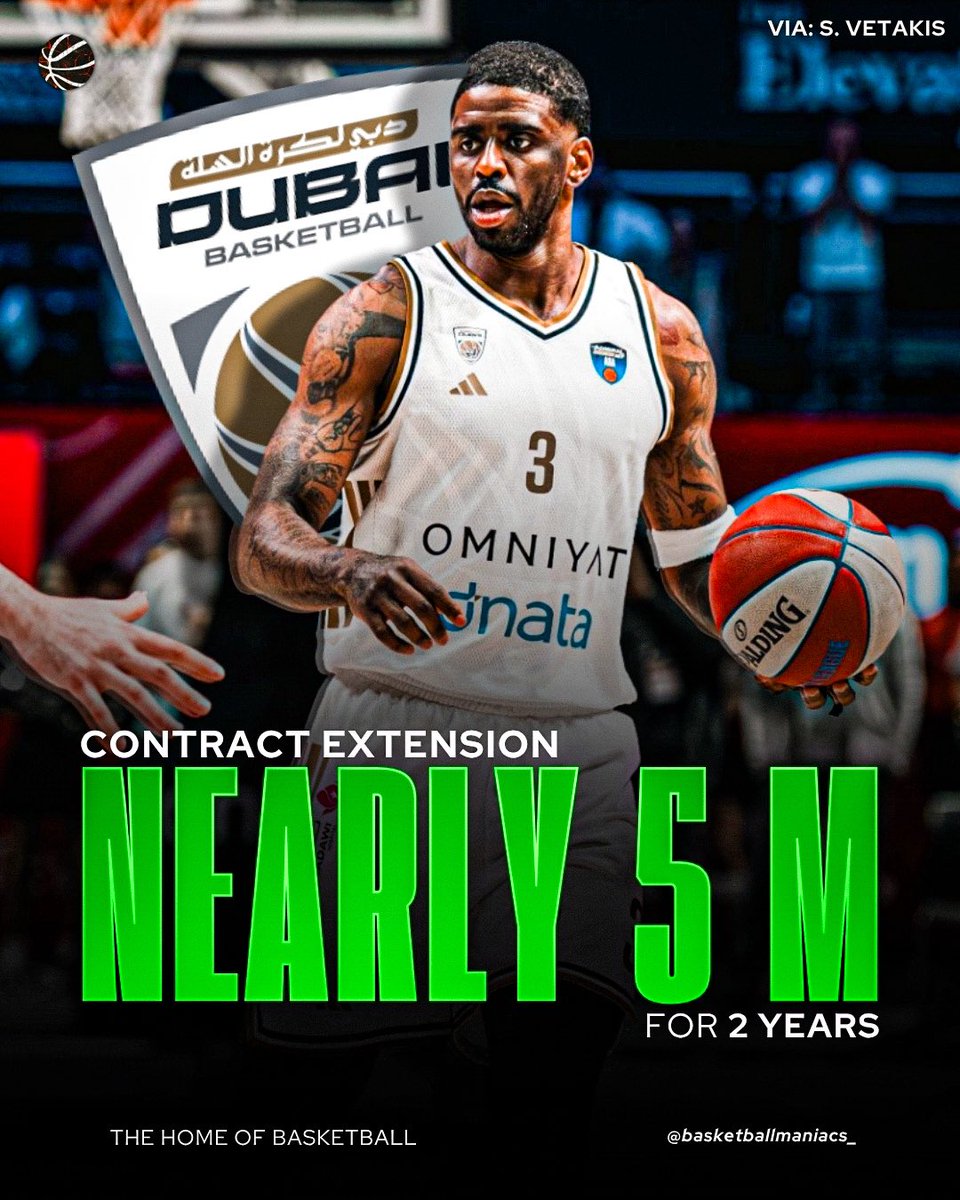 bballmaniacs_'s tweet photo. Dubai BC are reportedly close to agreeing a two-year contract extension with Dwayne Bacon worth a total of $5 million🔥

Via: @TheShot71 | @Scorakiasgr 

#dubaibc #olympiacosbc #paobc #euroleague https://t.co/KAjmwYjp8Z