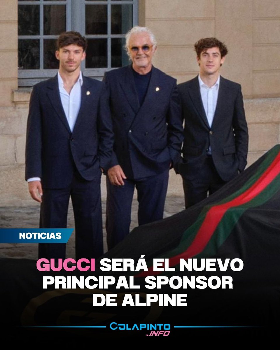 Colapinto_info's tweet photo. 🚨 ¡GUCCI SERA MAIN SPONSOR DE ALPINE EN 2027! 🏎

👉🏻 La escuderia francesa se vestirá de gala en la próxima temporada asociados a la mega marca de moda.

BOMBAZO. 💣 https://t.co/jRDyfYt1XE