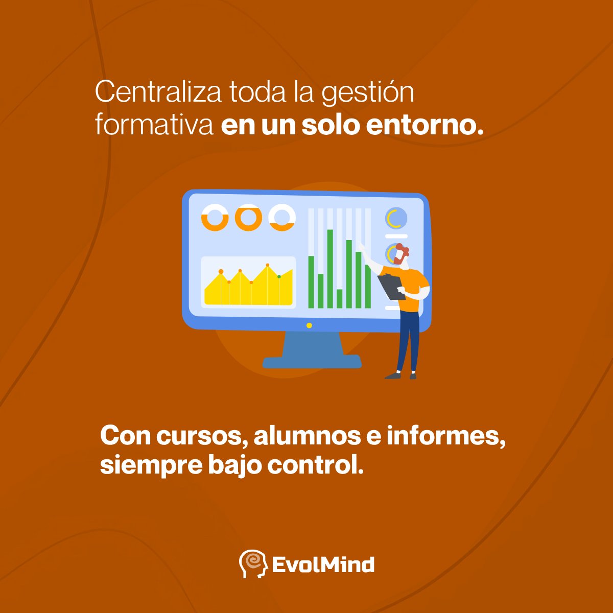 evolcampus's tweet photo. Gestionar formación FUNDAE puede ser sencillo si cuentas con la herramienta adecuada 🎓💻 

Con evolCampus centralizas la gestión y trabajas con formación bonificable desde un único entorno. Descubre más en nuestra web 🚀 

#FUNDAE #Elearning #evolCampus #EvolMind #LMS #Formacion https://t.co/EnXIOpwXFG