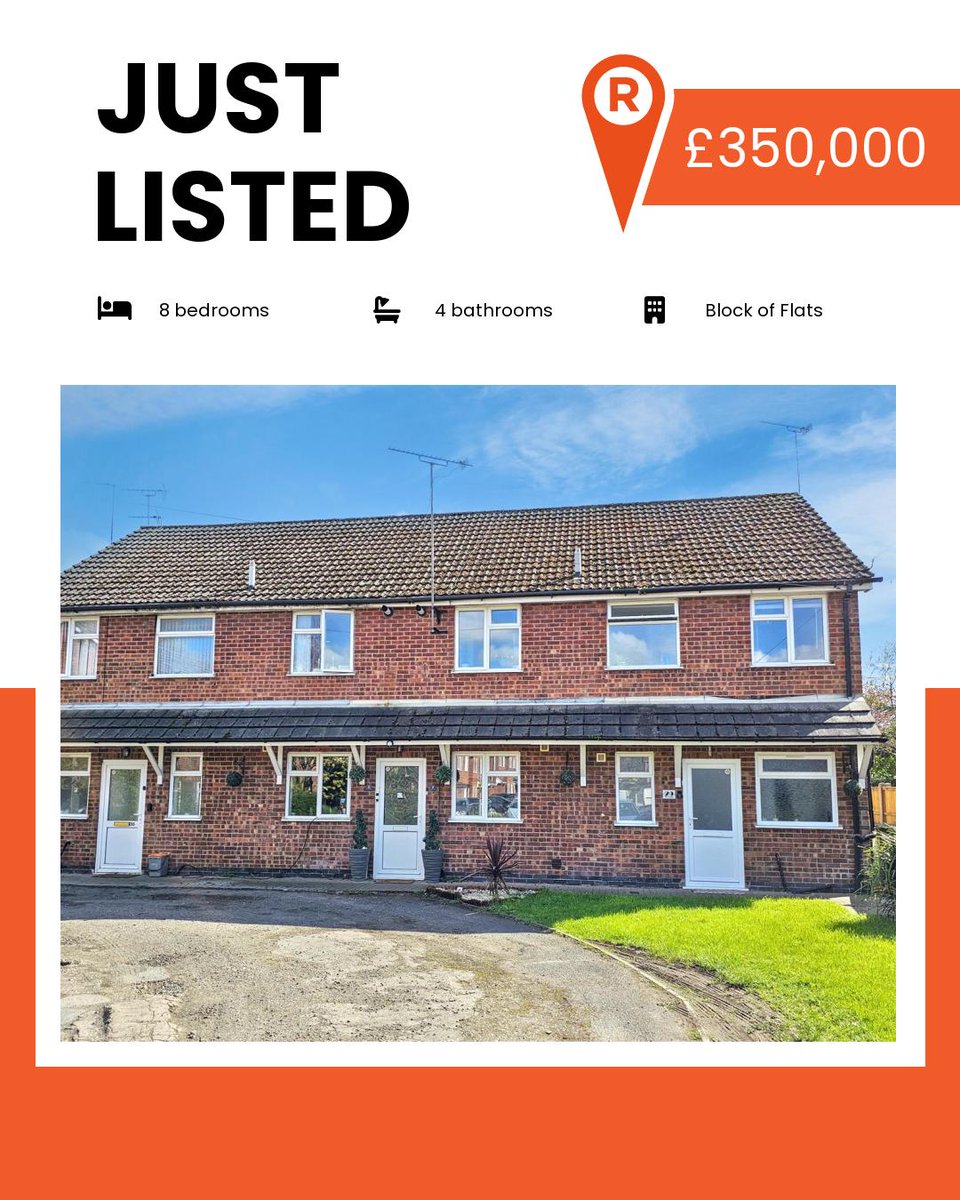 ReadingsPG's tweet photo. Just Instructed in Roy Close, Narborough, Leicester, LE19

🏠 Block of Flats 
🛏️ 8 bedrooms
🛋️ 4 reception rooms
🛁 4 bathrooms

Auction Guide £350,000

https://t.co/SplNaI17am https://t.co/5GjZcjgtQ8