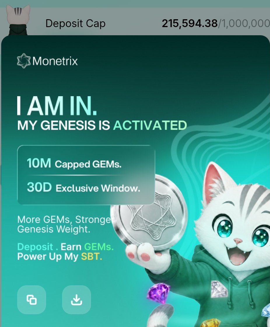 Rdcryptobullish's tweet photo. My Genesis is activated.

10M capped GEMs.

30 days only.

Early participants carry greater Genesis weight. https://t.co/BTchvuYuPu