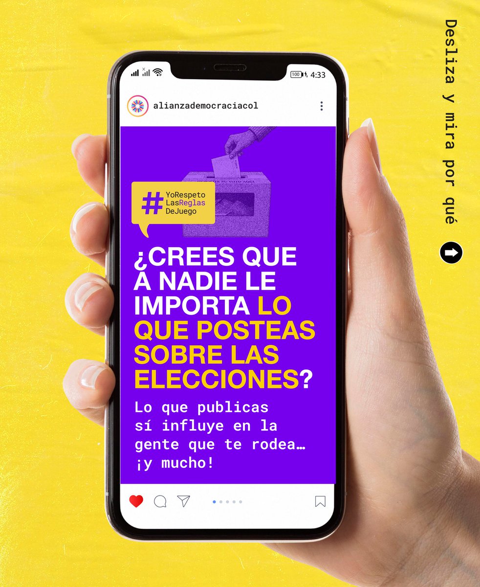 AlianzaDemCol's tweet photo. Subestimar el impacto de las publicaciones ciudadanas sobre el proceso electoral es un error. 

El entorno digital influye directamente en la decisión de participar. 

Aquí te contamos datos clave sobre este comportamiento. 🧵👇

🗳️ #YoRespetoLasReglasDeJuego https://t.co/zTUAydrsrD