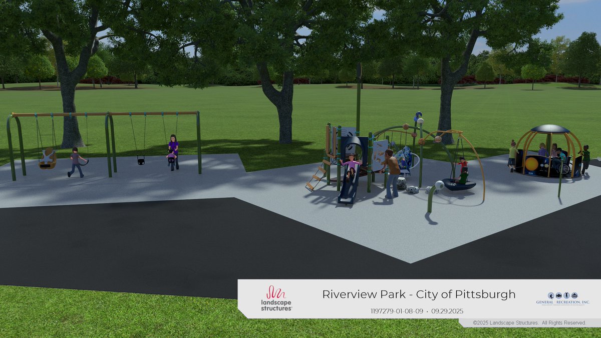 Gen_Rec's tweet photo. New General Recreation Landscape Structures playground opens at Riverview Park on Pittsburgh's North Side:

https://t.co/HHnOHVSnJu https://t.co/BqSQEZxf0M
