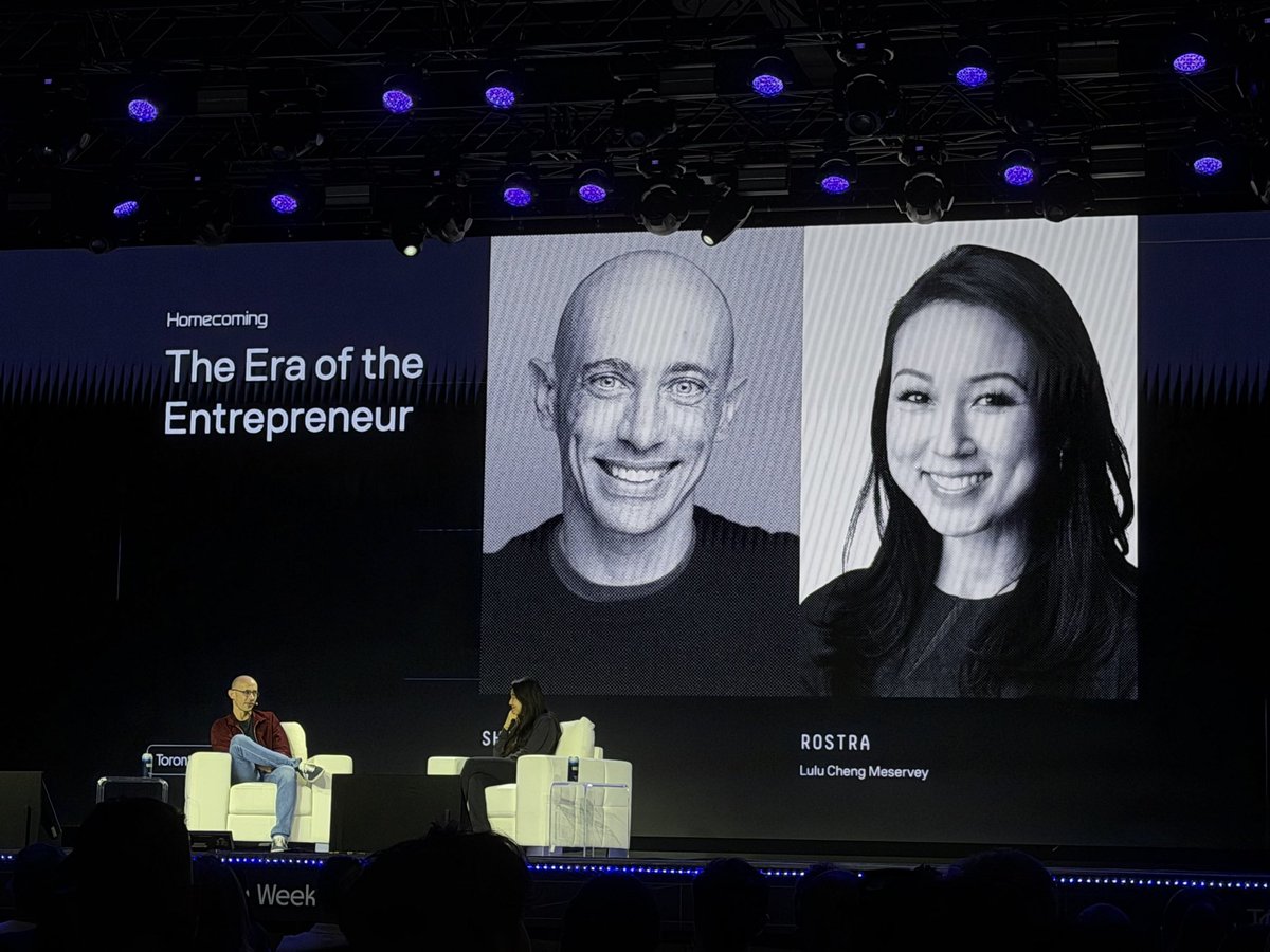 chrishadams's tweet photo. It’s great to be at the @TOtechweek 
Homecoming event this morning. The Era of the Entrepreneur talk with @tobi 

@melltruong https://t.co/GHlyrXPVeT