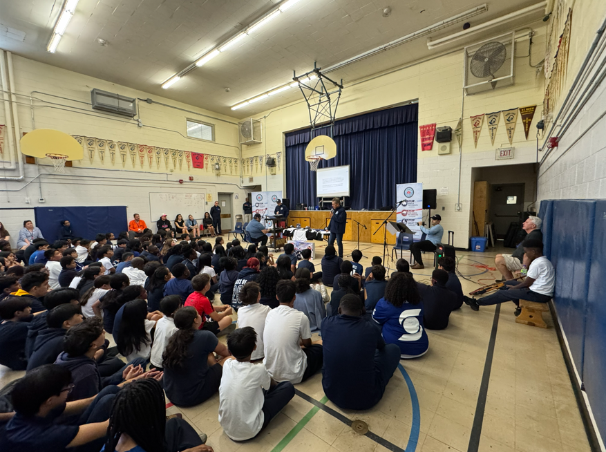 bellissimolaw's tweet photo. An inspiring visit at St. Jerome Catholic School with @STH_HCC! Great conversations about connection, belonging, and how immigration helps shape diverse communities coming together and build something stronger as one!

#StrongerTogetherHockey #MLSEFoundation @MLSEFoundation https://t.co/UC1Wr5S04s