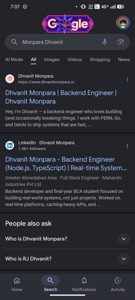 dhvanitcantcode's tweet photo. My unique surname helped a lot https://t.co/SQl0hu3INS