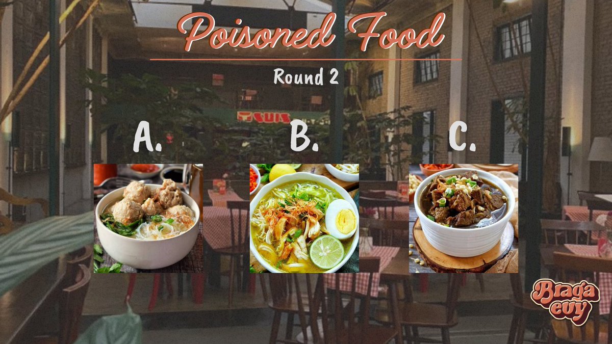 DIKAbrg's tweet photo. ROUND 2

Kira-kira makanan berkuah mana yang aman? 

Pilih sampai 20.47 https://t.co/pLLoylWc1I