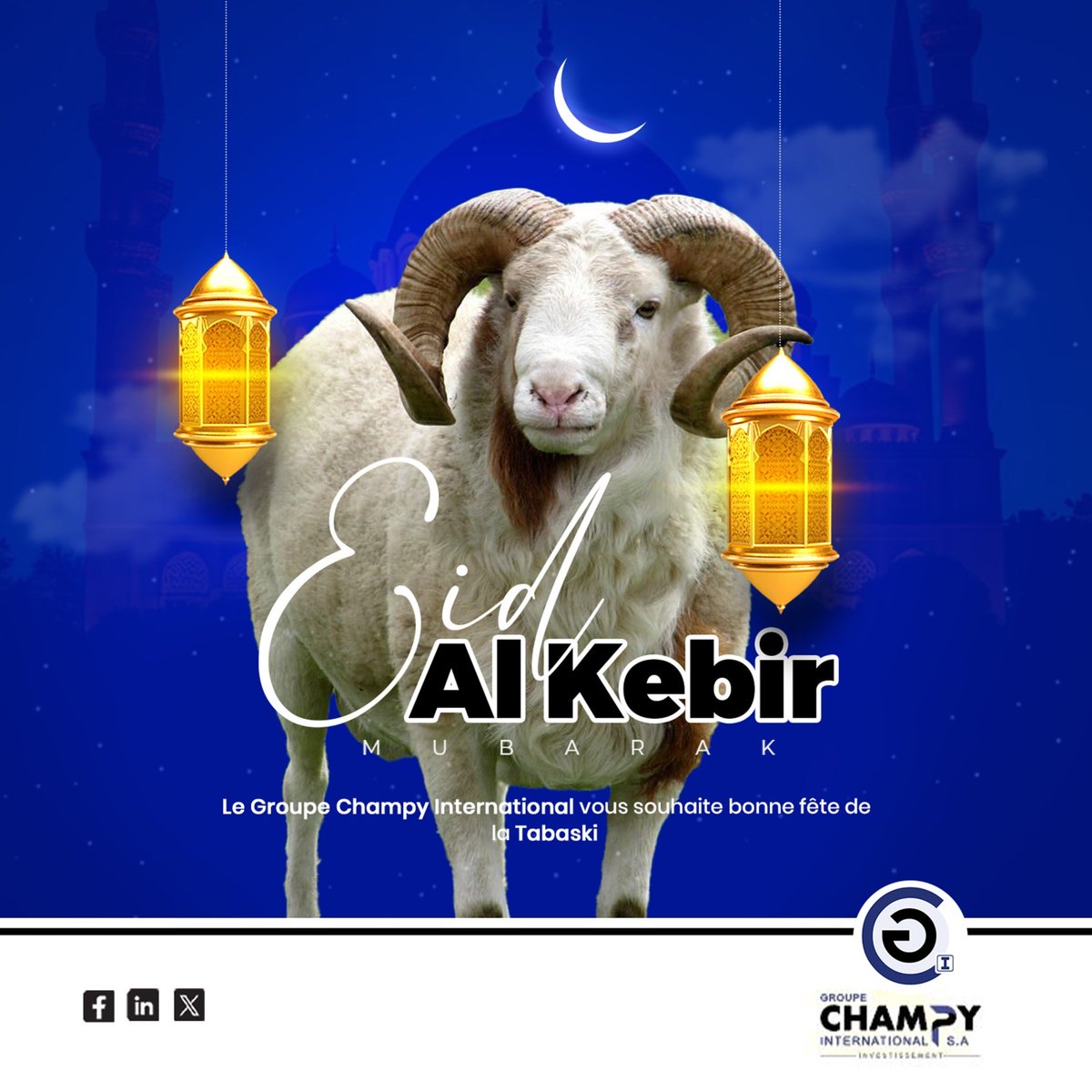 Groupe_Champy's tweet photo. #FêteDeTabaski

Le Groupe Champy International vous souhaite une  bonne fête de la Tabaski.

#GroupeChampyInternational
#Tabaski2026
#Fête https://t.co/AKgrmwFTj6