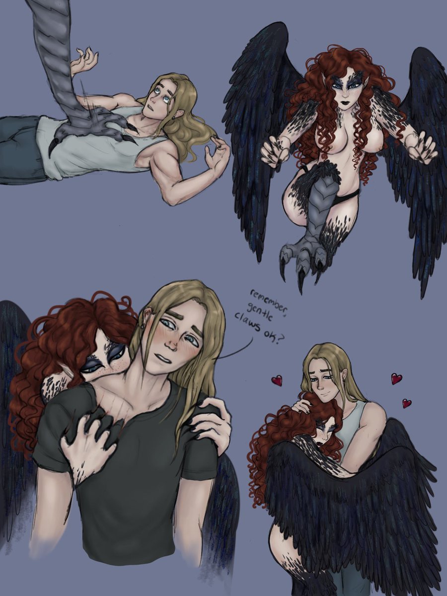 xmystic_mayhemx's tweet photo. harpy gf au 🐦‍⬛🩷

#chillingdevotion #chillingdevotionvn #chillingdevotionoc #jimwalters #chillingdevotionjim #characterart #characterdesign #yanderevn #yandere https://t.co/GsmPc2oAzn