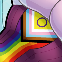 ThePrivatePi's tweet photo. You can't spell Pride with out Pi. XP  I think this is my first proper pride piece, took me long enough. 
So have Pi in drag fronting the parade with Comet and "Swan's name here*. Sea, Land and air.

~Full image on the other platforms~ https://t.co/dD0xpZEs5b