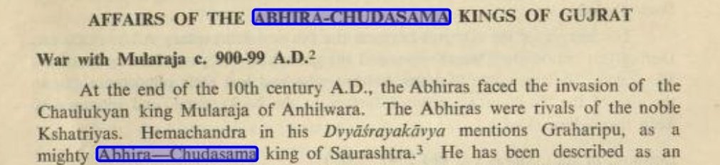 Advitro_Ayar's tweet photo. The Chudasama clan of Ahirs (Abhiras) ruled Saurashtra til the 14th–15th century. In this thread, we will examine how contemporary writers like Hemachandra, Abhayatilakagani,and Merutunga mention the Chudasamas as Ahirs and how prominent historian accepts their Ahir origin. 1/ https://t.co/uhFCPVVgXk
