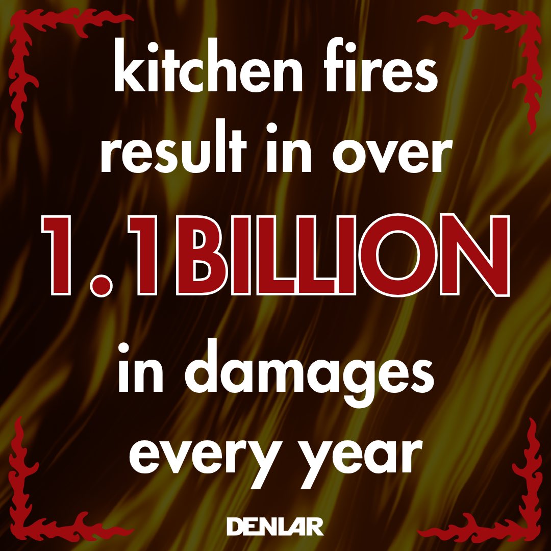 DenlarFire's tweet photo. The financial ramifications of #kitchenfires are sobering. They inflict an estimated 1.1 billion in damages every year in the U.S. https://t.co/qDAaJjwDf7