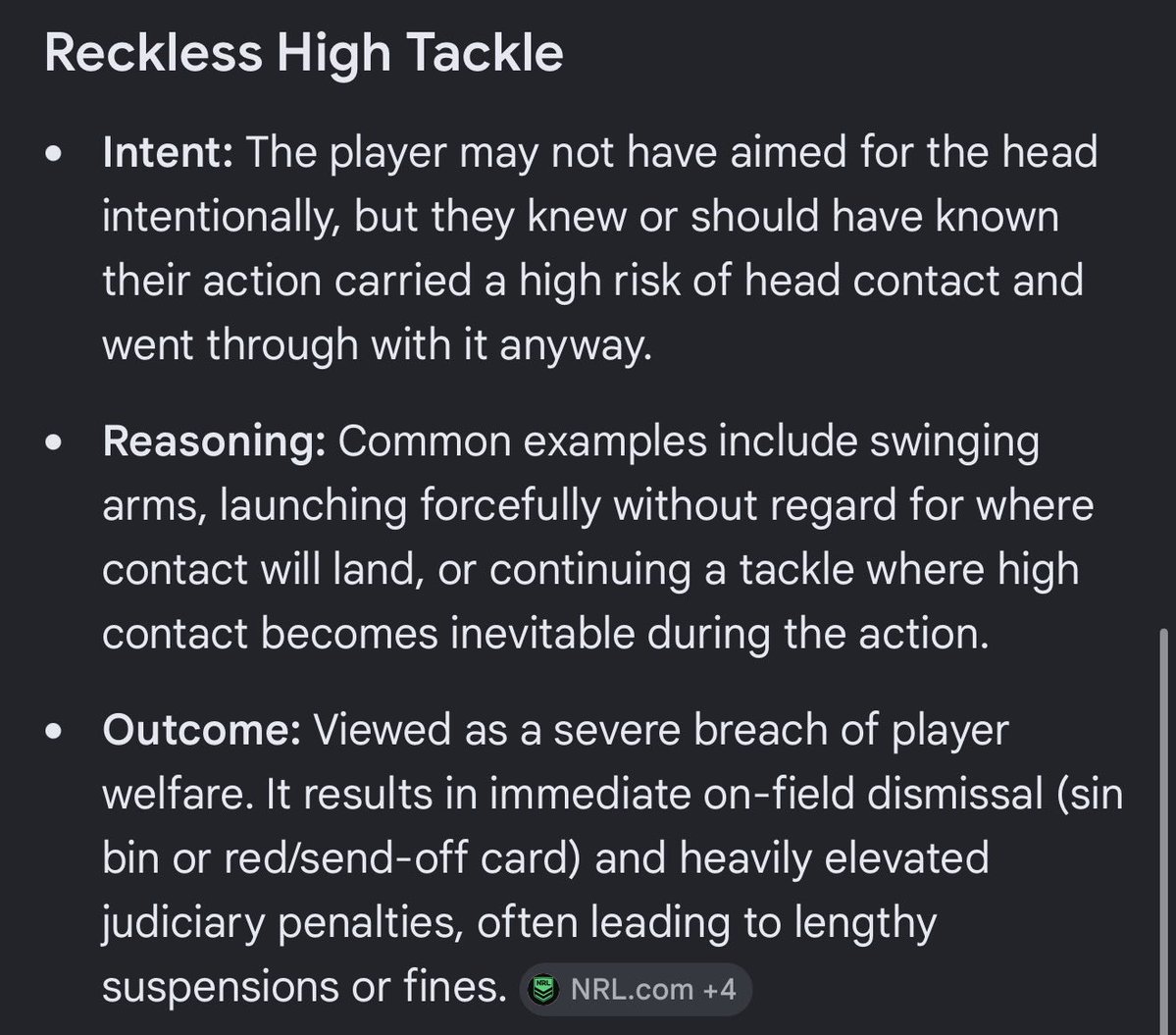 toddvs35's tweet photo. @Alan_Pietrzak I don’t know if we can say “clearly reckless” when all he got was a fine for Grade 2 Dangerous Contact https://t.co/vCLPiV74gZ