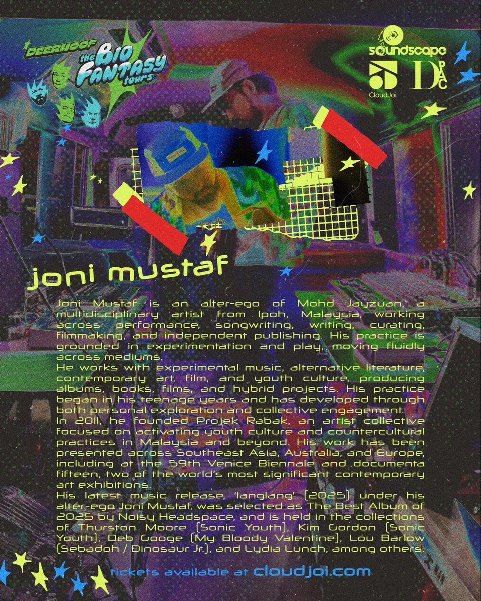 mohdjayzuan's tweet photo. Pertama kali @jonimustaf akan muncul di Kuala Lumpur dan kali pertama juga akan main ‘langlang’ secara penuh buat khalayak.

Untuk indie freaks sebenar, kita semua tahu betapa pentingnya Deerhoof dalam dunia DIY dan indie rock.

Sejak 1994 mereka menten slackers. https://t.co/LHsopM1j2p