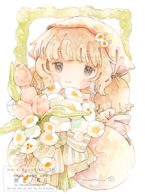 チューリップドローイング① #mura_painting