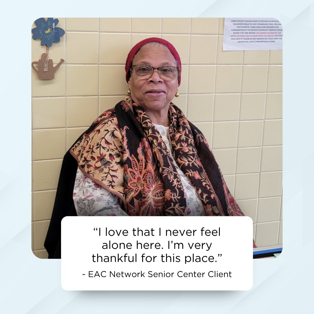 EACNet's tweet photo. Our Senior Community Centers are more than just spaces. They are places where older adults find connection and a true sense of belonging.  

Learn more about our Senior Community Service Centers at https://t.co/r61ZzO0Ouu 

#seniorcommunity #seniorcenters #olderadults #agingwell https://t.co/DSsD6FoU3f