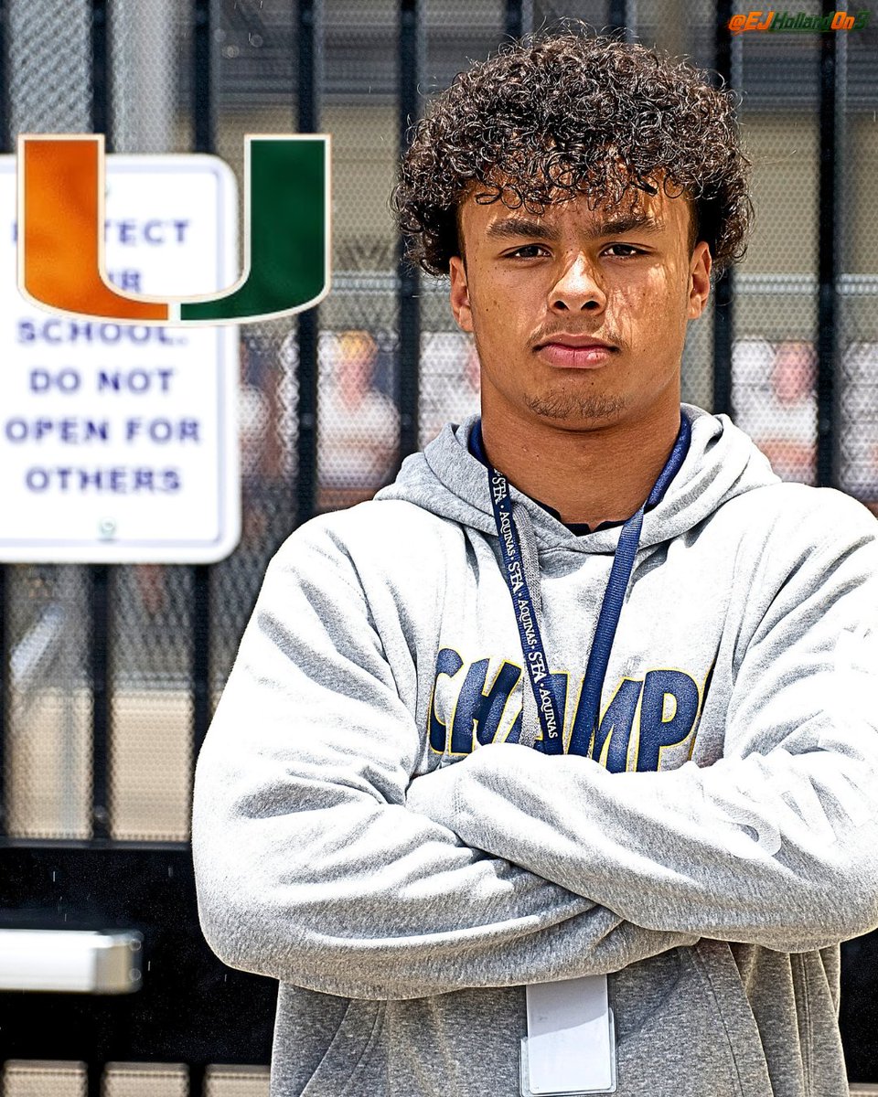 EJHollandOn3's tweet photo. “I’ve seen it all at Miami. Now, it’s just all about getting a deeper connection with the coaches and players."

Local Rivals300 DB Jaden Carey (@JadenCarey22), a Miami legacy, shares the latest ahead of his weekend official visit #GoCanes. https://t.co/Y7SwTCEbTc https://t.co/UiYTlzCBfn