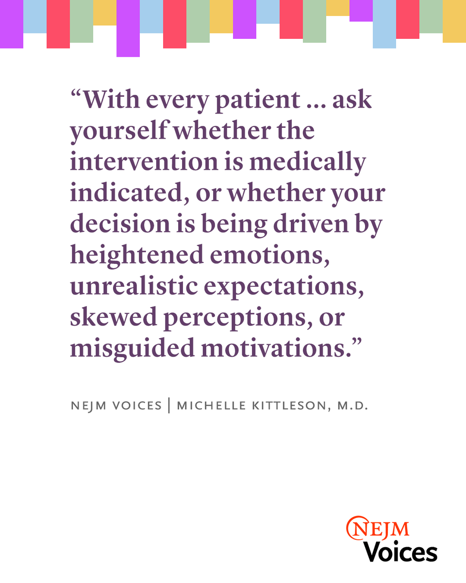 NEJM's tweet photo. In a new blog post, Dr. Michelle Kittleson writes that clinical decisions should be driven by the patient’s medical needs, not by physician concerns about their status, expectations, or perceptions.  

Read “Very Important Patients”: https://t.co/7hsjVnY53s https://t.co/ojhyxEVkPJ