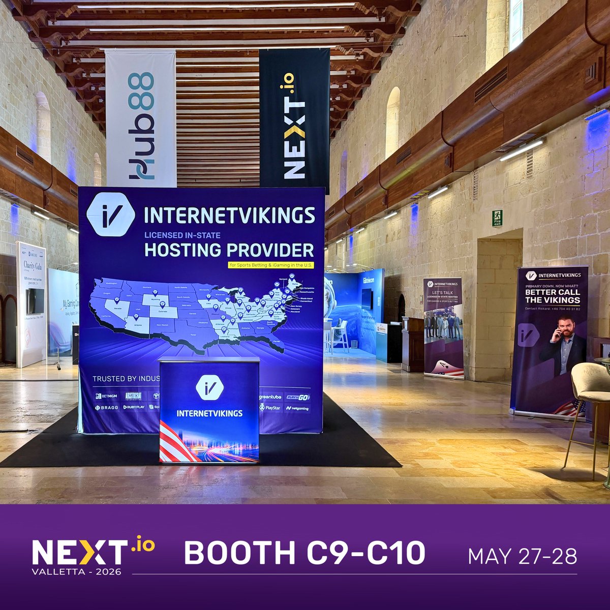 InternetVikings's tweet photo. We’re live at NEXT Summit Valletta, Booth C9–C10 🚀
Expanding into the EU or U.S. markets? You won’t miss us! Discover premium hosting solutions for iGaming &amp; Sports Betting.

#InternetVikings #HostingProvider #iGaming #NEXTValletta https://t.co/p9U8GodIax
