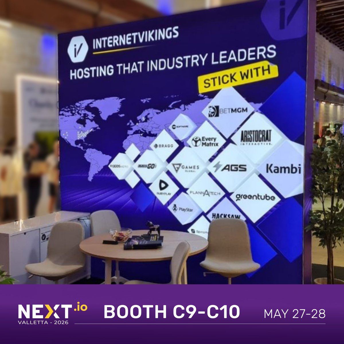 InternetVikings's tweet photo. We’re live at NEXT Summit Valletta, Booth C9–C10 🚀
Expanding into the EU or U.S. markets? You won’t miss us! Discover premium hosting solutions for iGaming &amp; Sports Betting.

#InternetVikings #HostingProvider #iGaming #NEXTValletta https://t.co/p9U8GodIax