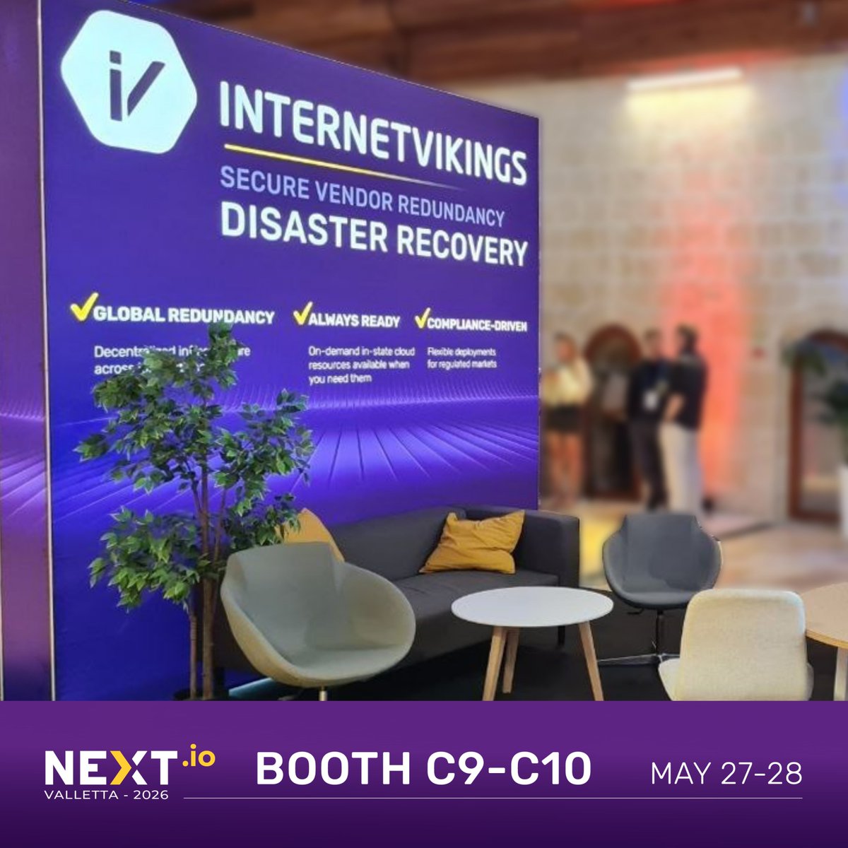 InternetVikings's tweet photo. We’re live at NEXT Summit Valletta, Booth C9–C10 🚀
Expanding into the EU or U.S. markets? You won’t miss us! Discover premium hosting solutions for iGaming &amp; Sports Betting.

#InternetVikings #HostingProvider #iGaming #NEXTValletta https://t.co/p9U8GodIax