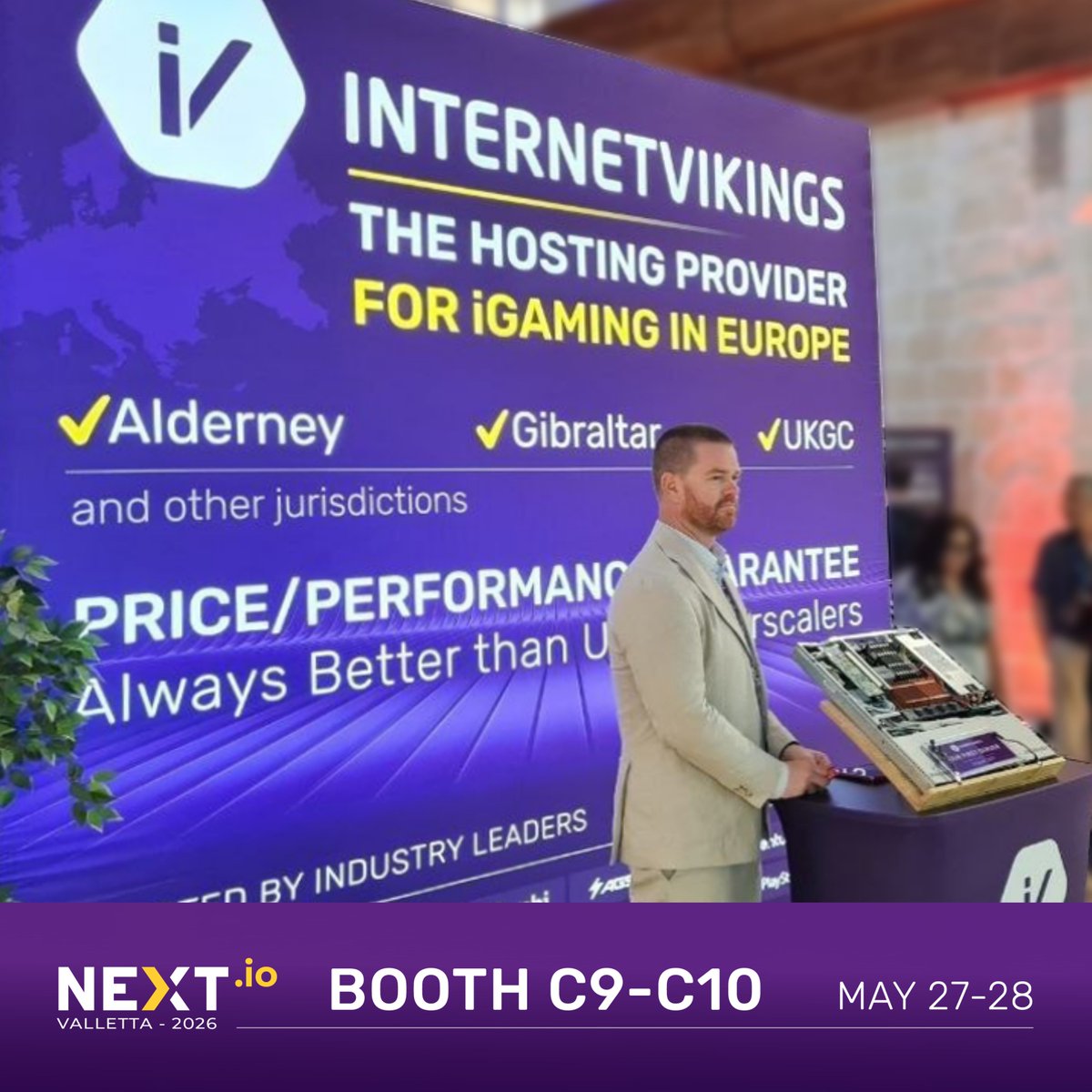 InternetVikings's tweet photo. We’re live at NEXT Summit Valletta, Booth C9–C10 🚀
Expanding into the EU or U.S. markets? You won’t miss us! Discover premium hosting solutions for iGaming &amp; Sports Betting.

#InternetVikings #HostingProvider #iGaming #NEXTValletta https://t.co/p9U8GodIax