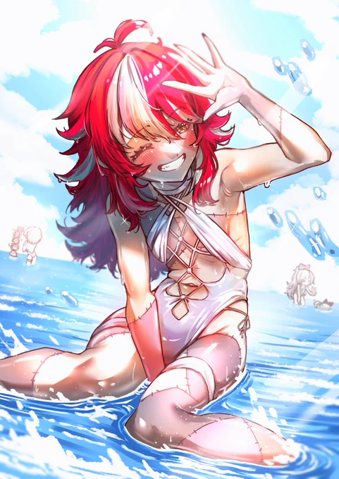 Ollie silver swimsuit [Illustration request from on Vgen] #graveyart