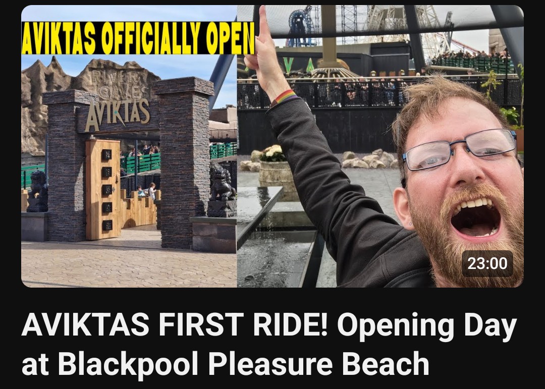 BOEINGDREAMLINR's tweet photo. Good Afternoon My incredible MadAboutCoasters Community, I hope you're all well ☺️

Our vlog from Aviktas opening day is now online over on our YouTube channel, i will put a link below that will take you directly to it.

https://t.co/qbhLHF9EpY

Thank you so much as always 😁 https://t.co/aUcE18i1OQ