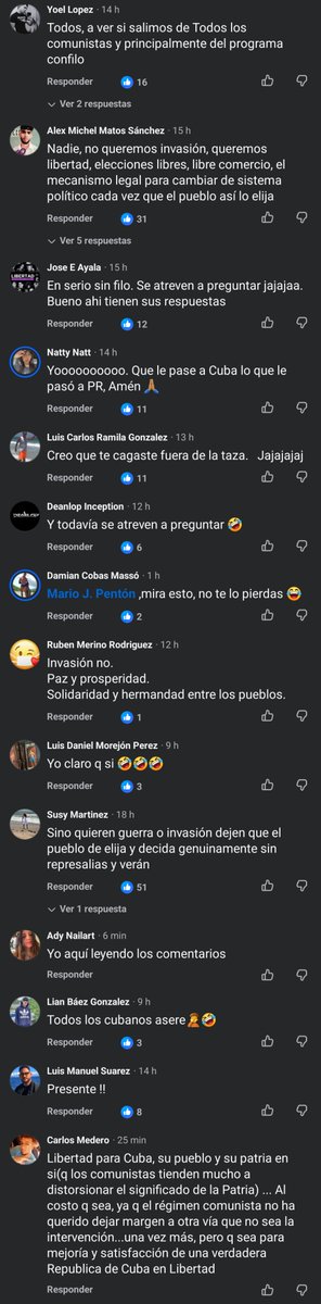 cubanopromedi0's tweet photo. Más comentarios (imposible ponerlos todos) https://t.co/063KTVJp4H