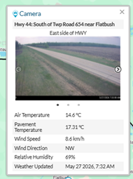 LaPrairieWorks's tweet photo. 511 Conditions Snapshot – North Central Alberta (8:45am):  Bare-dry conditions in North Central Alberta this morning. Drive with caution and adjust travel speeds accordingly. Conditions may change. Check 511 Alberta for updates. https://t.co/pFWvqM2QKK https://t.co/cNf2KtV6mY