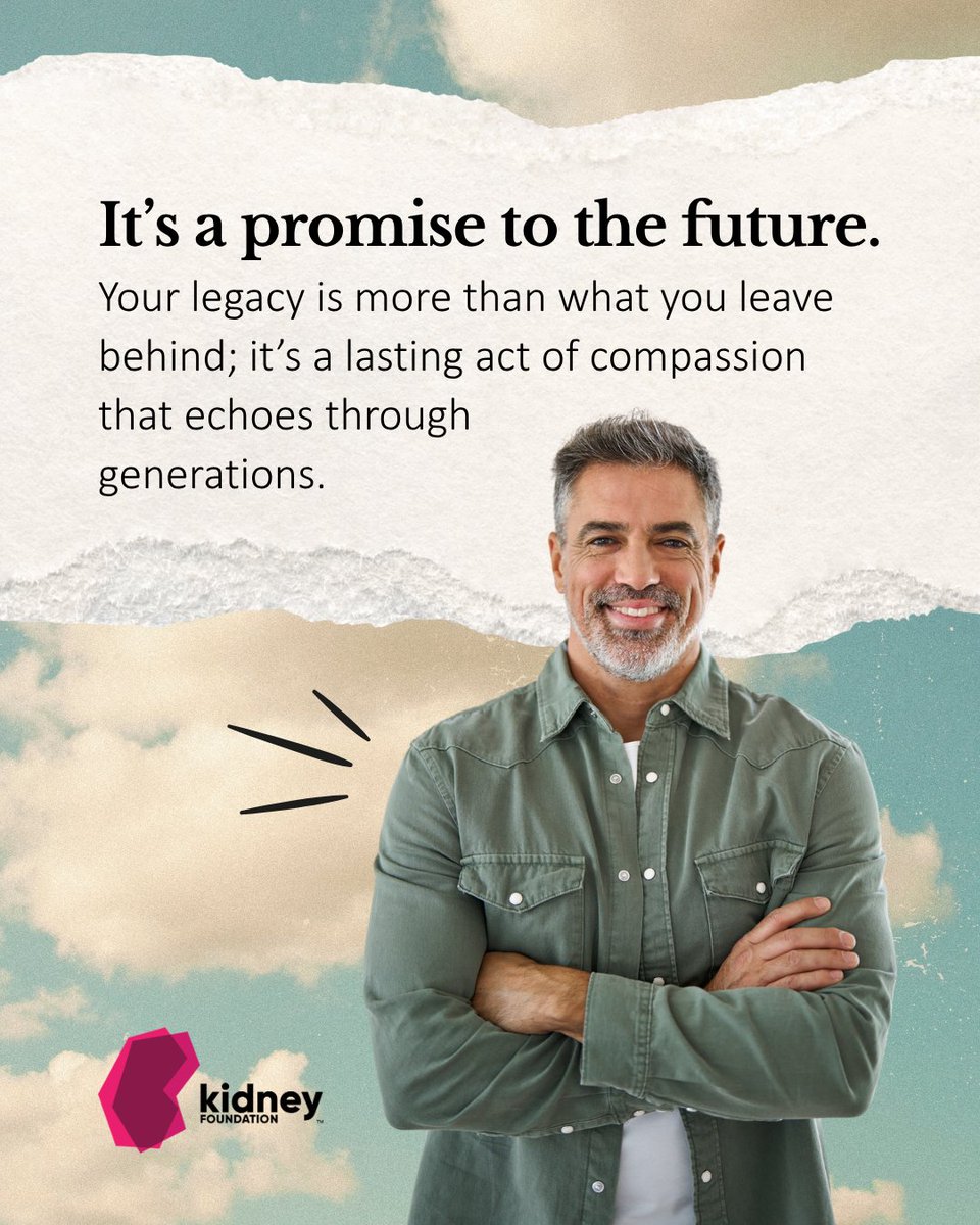 kidneycanada's tweet photo. A #LegacyGift is a powerful way to ensure the values you’ve lived by continue to make a difference. Support millions of Canadians affected by #KidneyDisease, and help create a future filled with hope, care, and opportunity. https://t.co/FEDeBSYBWq https://t.co/1rOaBvU6za
