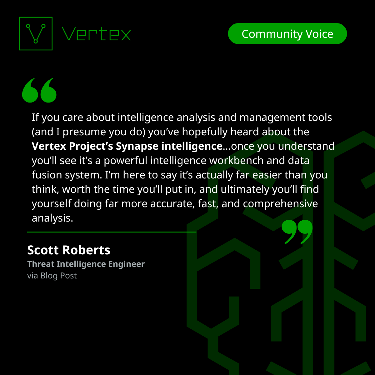 vtxproject's tweet photo. If you’ve been curious about Synapse, this guide from Scott Roberts is still one of the best places to start.

We really appreciate community writeups like this that help make complex tooling and intelligence workflows more approachable.
https://t.co/KvssCPj07N https://t.co/Ymukc3R58k