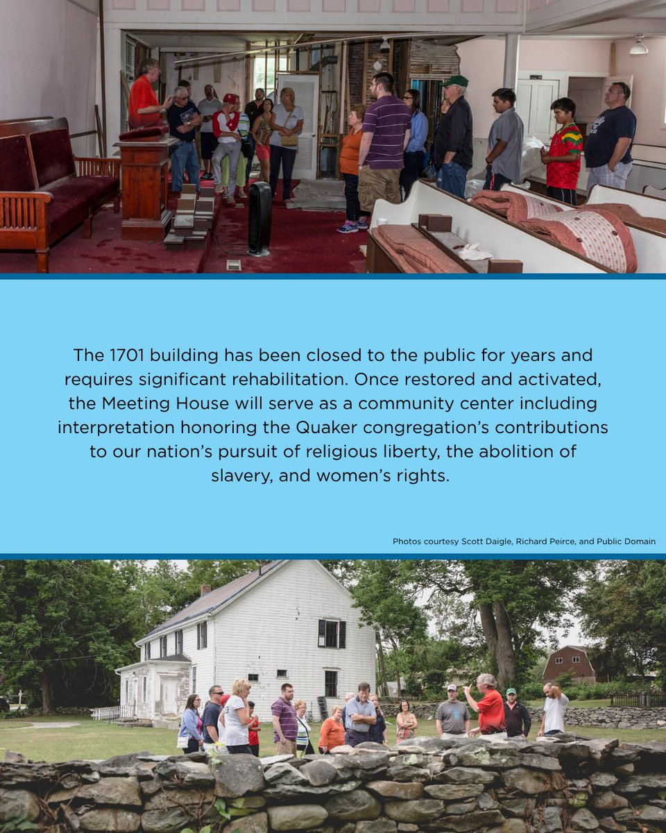 SavingPlaces's tweet photo. Recognized as the oldest surviving Quaker meeting house in MA, the Swansea Friends Meeting House was built as a refuge by a congregation fleeing religious persecution. 

The 1701 building has been closed for years and requires significant rehabilitation: https://t.co/2ySFhfIgCE https://t.co/PzxX5t5BhJ