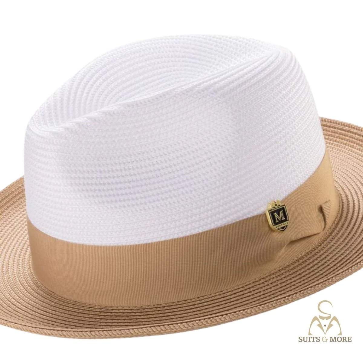 SuitsMore's tweet photo. 5-star verified review ⭐⭐⭐⭐⭐ Robert said his Montique fedora arrived promptly and fit perfectly. 

Shop the camel two-tone wide brim fedora here: https://t.co/iEywWFR2lE

 #MensHats #Montique https://t.co/kmhXUSPbtU