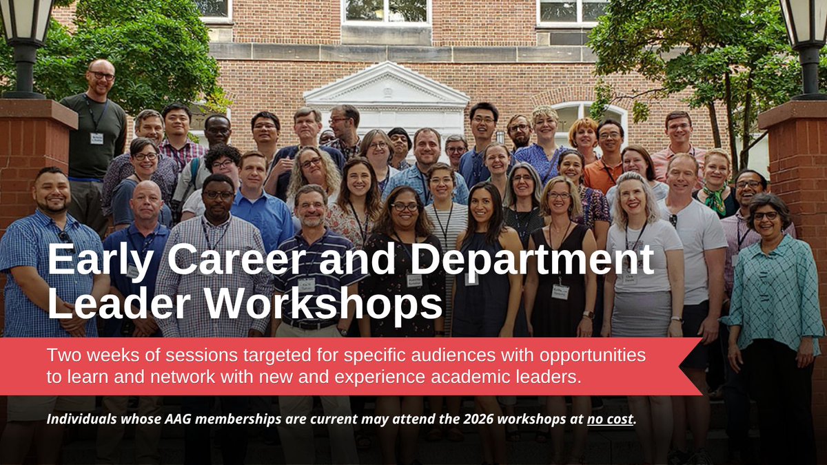 theAAG's tweet photo. 📣 Registration is now open!

Monday 06/15 and Tuesday 06/16: AAG's Department #Leadership Workshop shares how to effectively prepare for challenges, opportunities, and constraints geography departments may face in the coming years. https://t.co/tPzq06jzcw

(1/2) https://t.co/4JXi1DCZYL