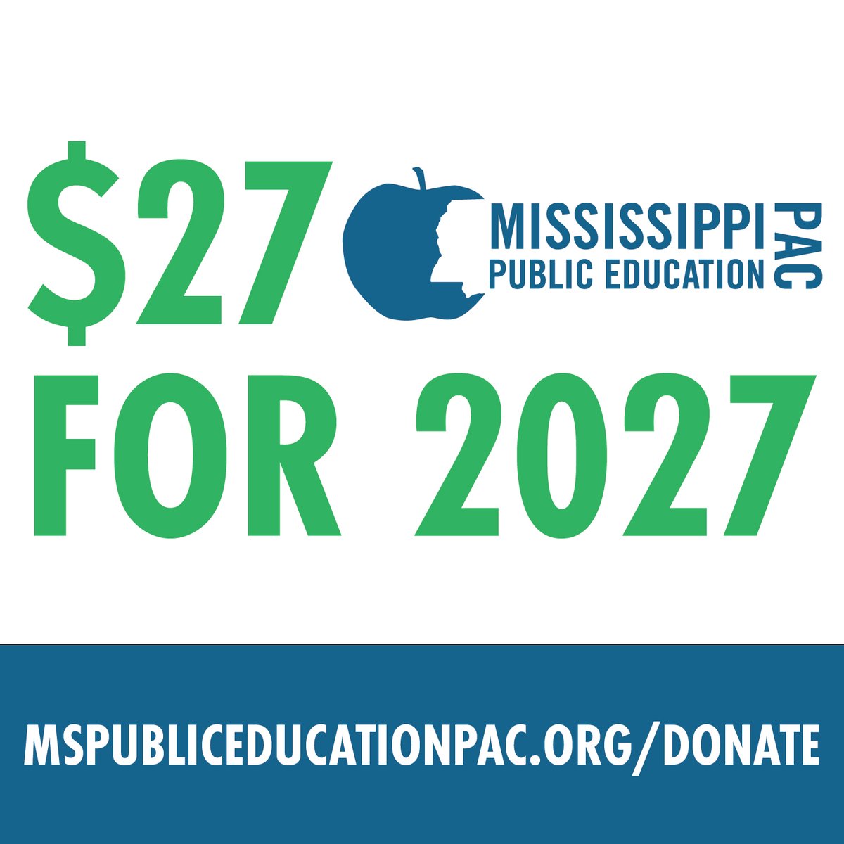 mspepac's tweet photo. We are looking ahead to the future! Our "$27 for 2027" campaign is a simple way to ensure we have the resources to support pro-public education candidates. A small monthly contribution makes an impact on our ability to advocate for your children. 
https://t.co/Gj9QQRxMUx
#MSPEPAC https://t.co/cZeGORIHqA
