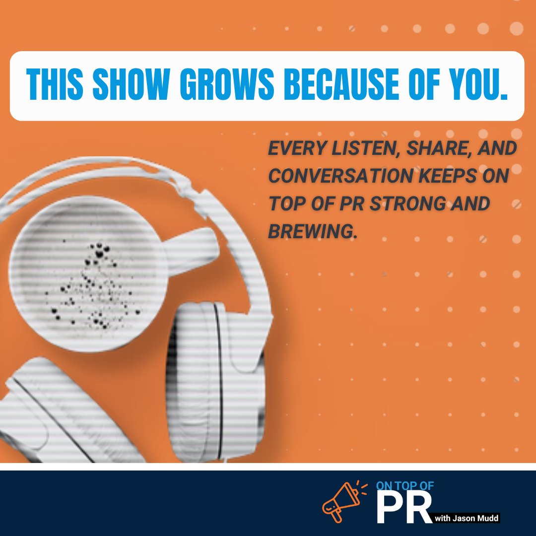 OnTopofPR's tweet photo. We're grateful for this community. Every listen, share, and conversation helps On Top of PR reach more people who care about doing PR the right way.

If you want to take it a step further, you can support the show directly:
👉 https://t.co/FNbyRdUmL0 https://t.co/vG5C09Jd4x