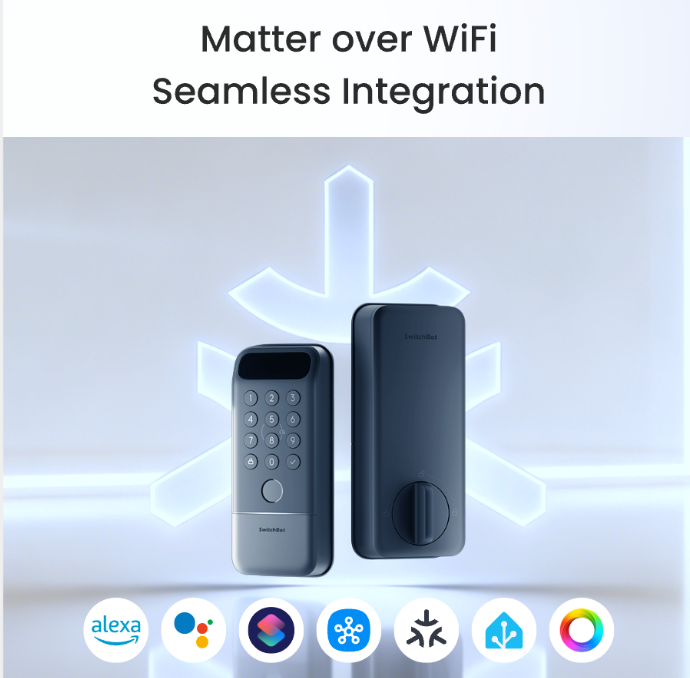 SwitchBot's tweet photo. One lock, no ecosystem drama. 🔐

SwitchBot Lock Vision Pro supports Matter over WiFi for seamless smart home integration — plus dual power, up to 12 months of battery life, and 500 emergency unlocks.

Smart lock dealbreaker: compatibility, battery life, or backup access?

#SwitchBot #LockVisionPro #SmartLock #Matter #KeylessEntry #SmartHome