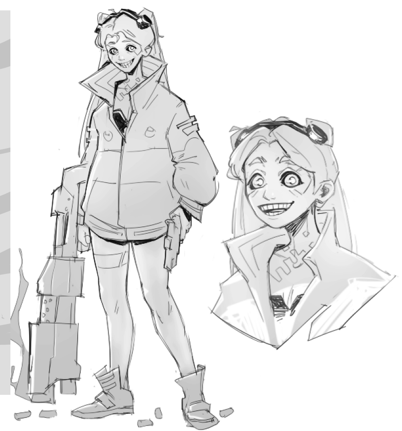 Redrawn old sketch was redrawn