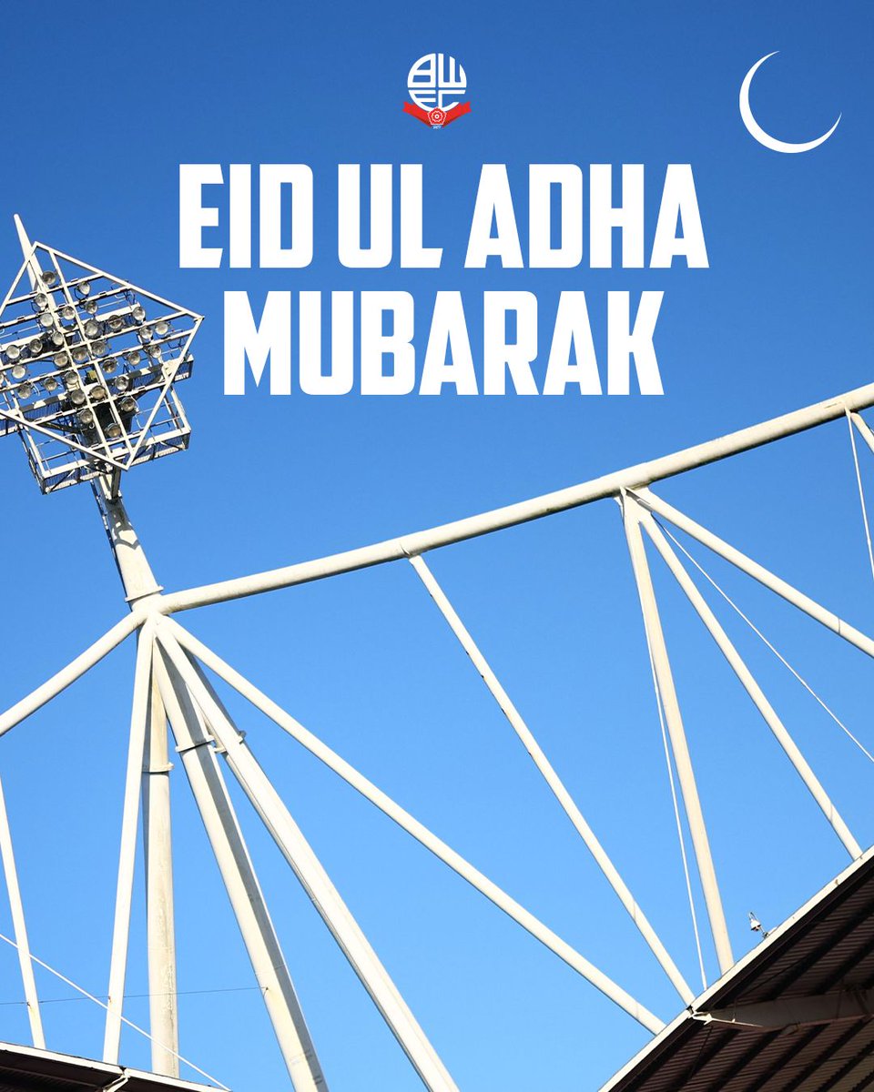 OfficialBWFC's tweet photo. Eid ul Adha Mubarak to all of our supporters celebrating across the world today. 🌙

#bwfc https://t.co/Wn9SBV0tU0