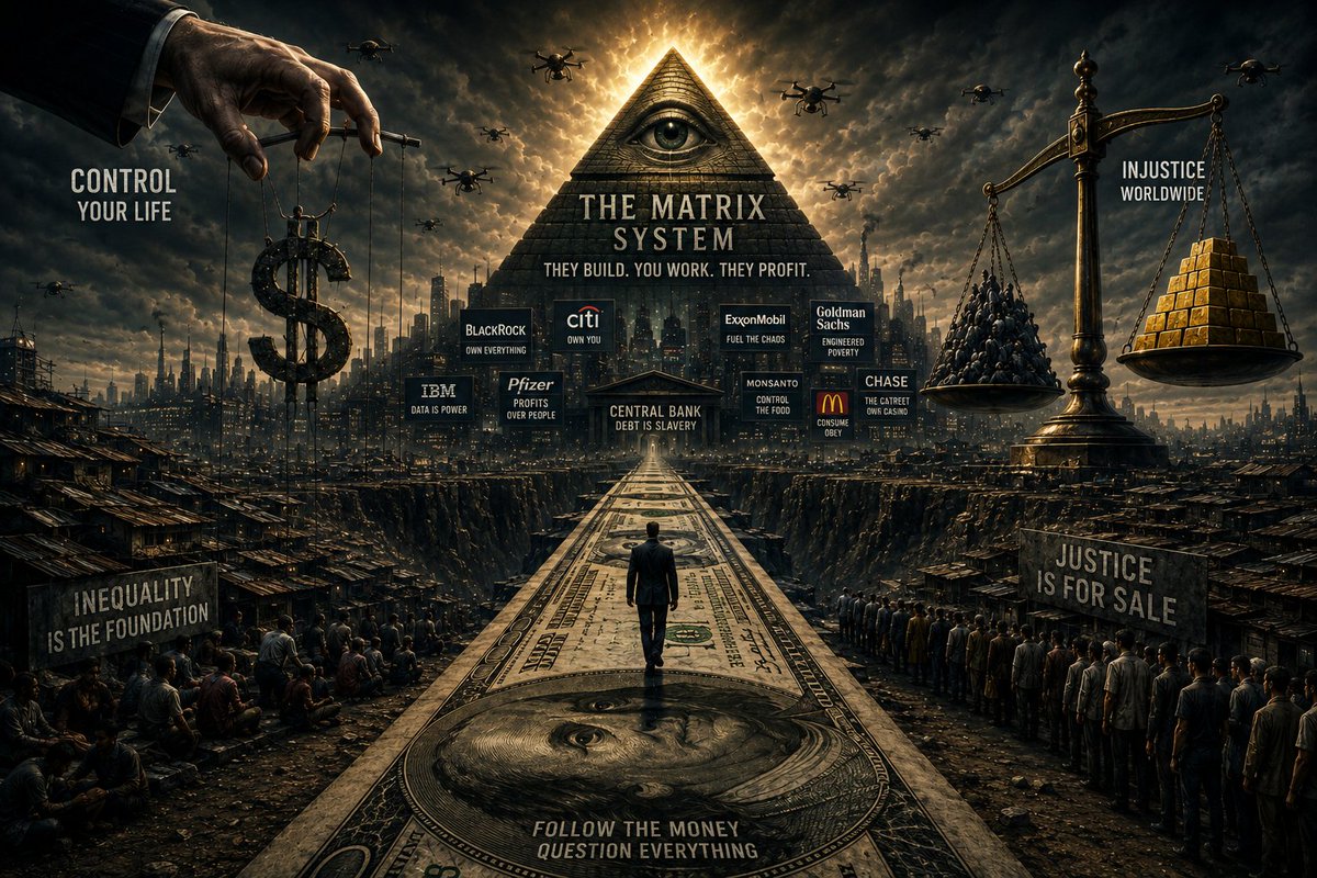 NegativeSol's tweet photo. @elonmusk They turned money into a system… and humanity into batteries. https://t.co/mTCHRUp8Aa