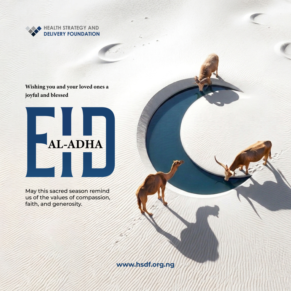 HSDF_NG's tweet photo. May this season inspire peace, compassion, sacrifice, and renewed hope for stronger communities and a healthier future for all.

Eid Mubarak from all of us at Health Strategy and Delivery Foundation 🌙✨ https://t.co/eFpri8kmir