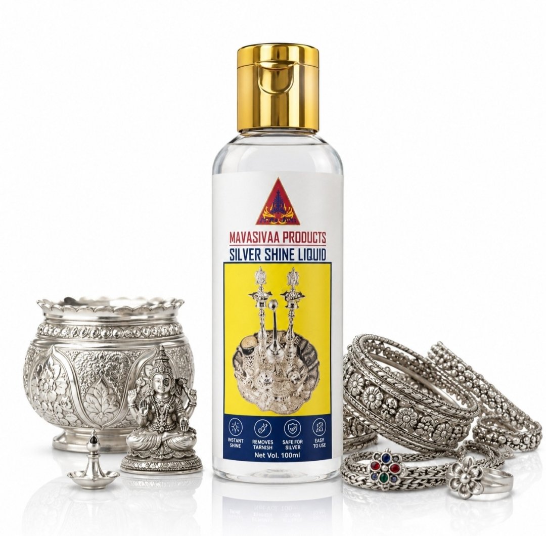 MAVASIVA's tweet photo. ✨ Bring back the original shine of your silver with Mavasiva Silver Shine Cleaning Liquid 🪙💎
Easy cleaning • Instant glow • Perfect sparkle for daily use!
🛒 Shop now at https://t.co/2BoANgIiUC
For Orders, Whatsapp : +91 9944439027. https://t.co/Z3uDHolExN